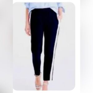 J. Crew Black Jamie Ankle Pants W/ White Stripe  Sz 6
Casual/ Workday